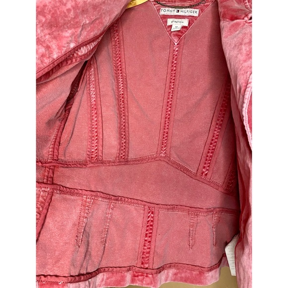 Tommy Hilfiger Velvet Hot Pink Blazer 90’s size M - Picture 7 of 7